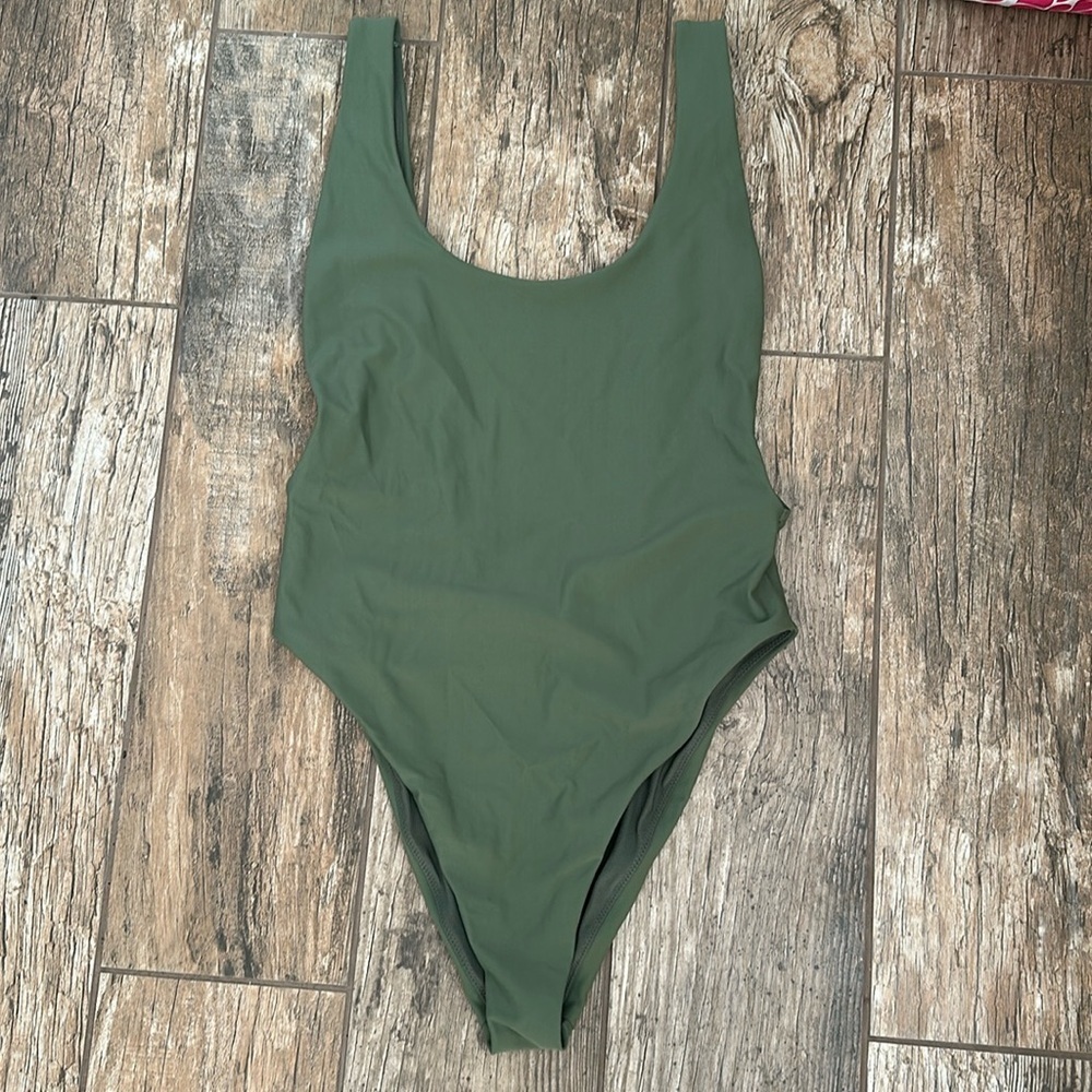 Aerie Olive Green One Piece Swimsuit